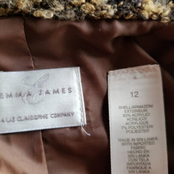 Liz Claiborne Zip Blazer  Shearling Jacket Sz 12 - Picture 10 of 12